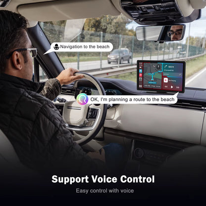 9 Inch Universal Portable Multimedia Screen Carplay Display Wireless Carplay Android Auto Touchscreen for Car