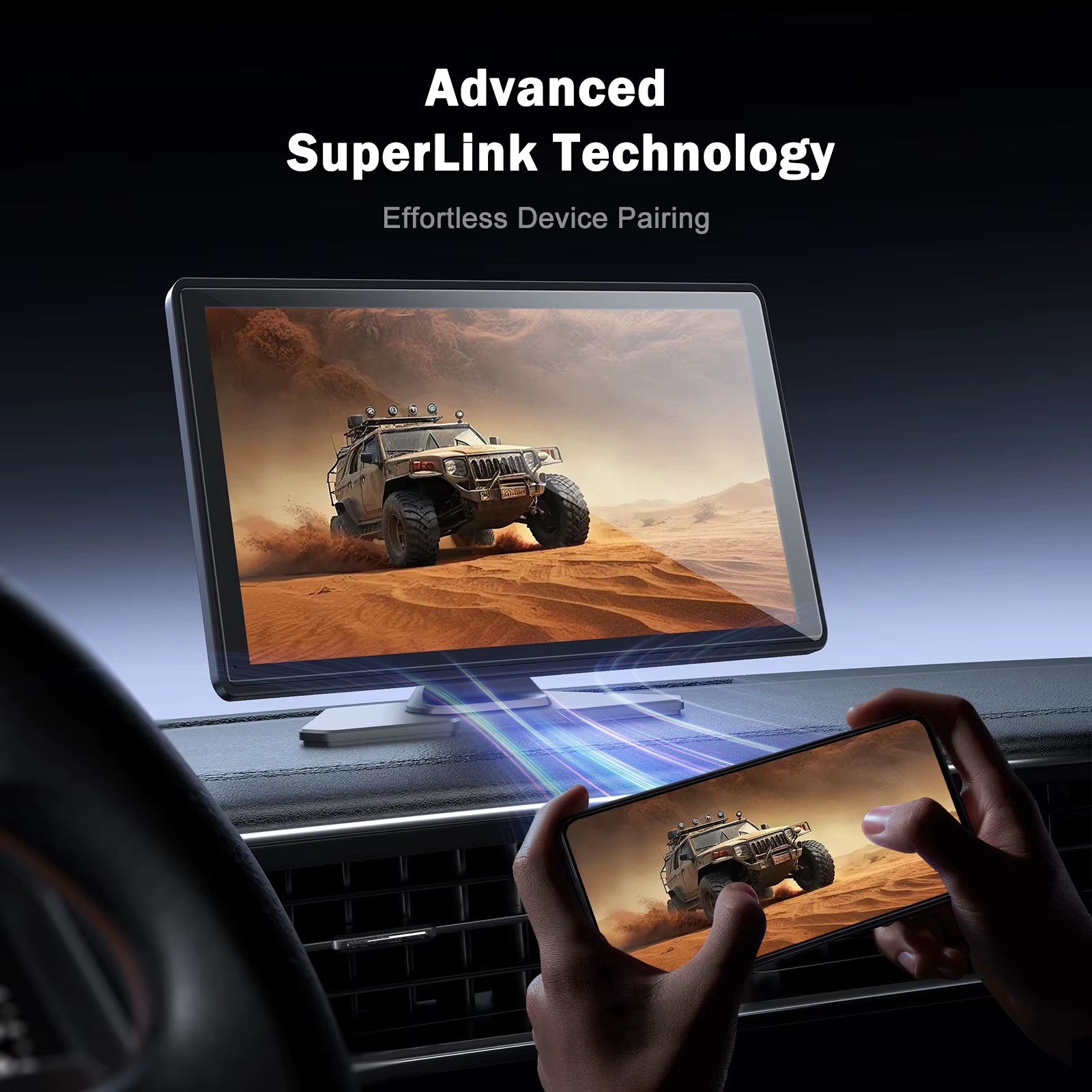 9 Inch Universal Portable Multimedia Screen Carplay Display Wireless Carplay Android Auto Touchscreen for Car