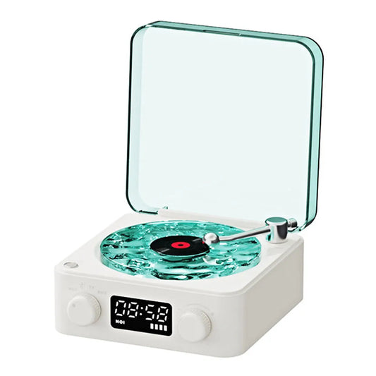 Portable Vintage Bluetooth Speaker with Subwoofer and RGB Lights, featuring Mini Retro Design and TF Card Support for Sleep Aid